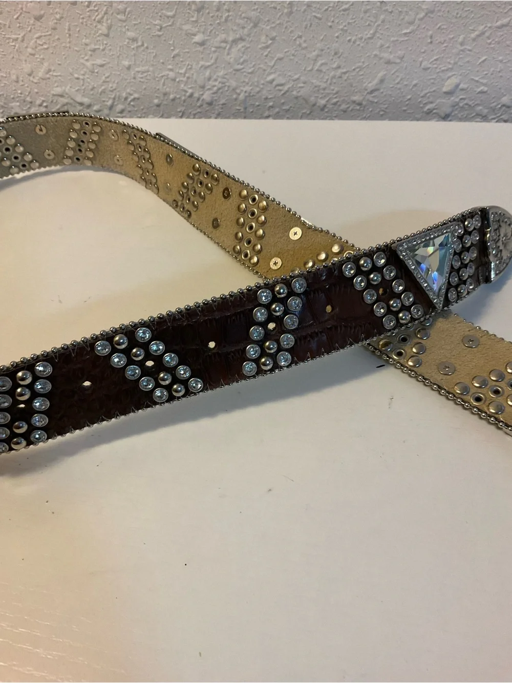 Nocona Rhinestone Studded Western Belt large